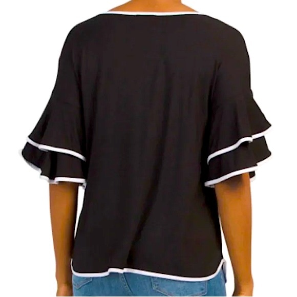 Cable And Gauge 3/4 Sleeve Top - Picture 2 of 7